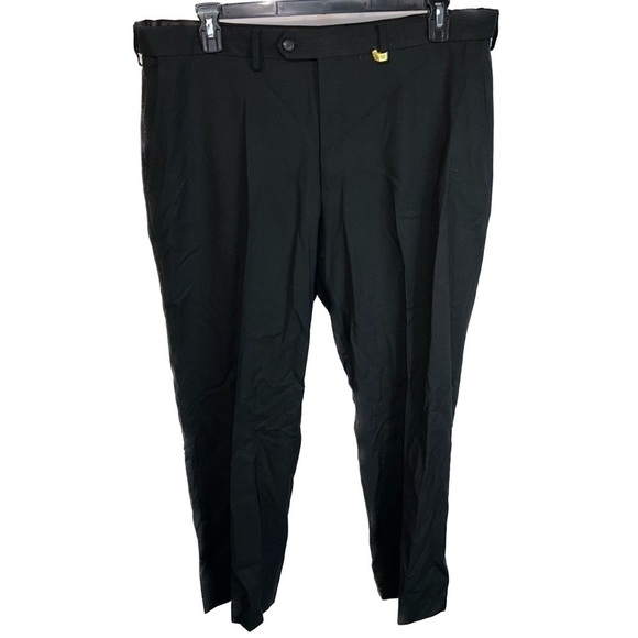 Stafford Dress Pants Slacks Traveler Classic Relaxed Fit Sharkskin Trouser Pants - Picture 1 of 9
